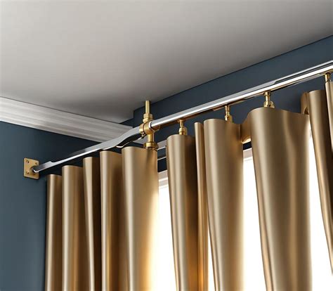 ceiling mounted curtain rod hardware